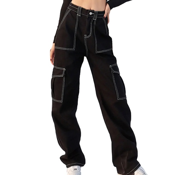 Hot Topic Denim - Hot Topic Carpenter Jeans W/ Green Contrast Stitching